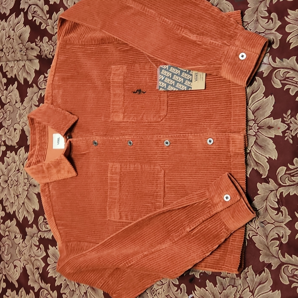 Vans Corduroy Orange Cropped Jacket XS - Picture 10 of 11